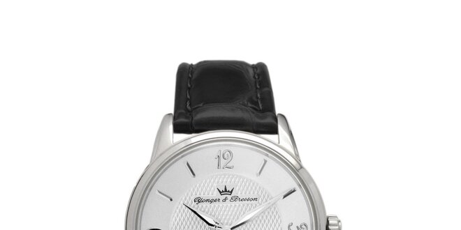 Pánske hodinky Yonger & Bresson s guľatým bielym ciferníkom