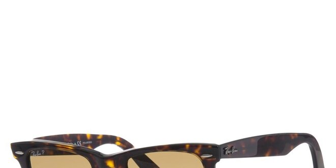 Tmavo hnedé žíhané slnečné okuliare Ray-Ban Original Wayfarer