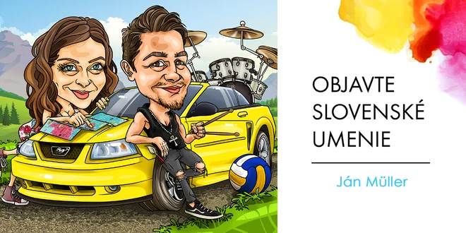 Ručne kreslená karikatúra na mieru