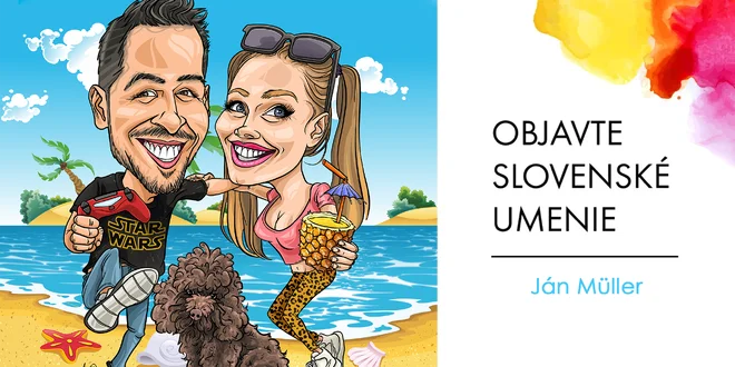Ručne kreslená karikatúra na mieru