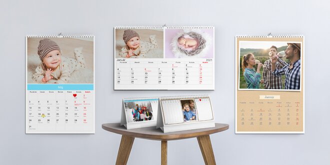 Kalendáre z vlastných fotografií: nástenné i stolové