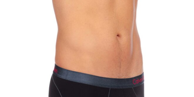 Pánske čierne priliehavé boxerky Calvin Clein Underwear s nízkym pásom