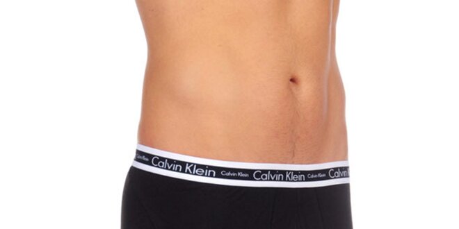 Pánske čierne spodné prádlo Calvin Klein Underwear s bielym vrchným lemom