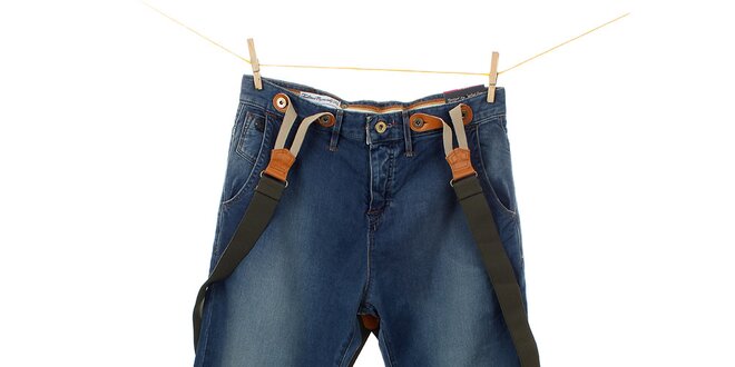 Dámske modré džínsy s trakmi Tommy Hilfiger
