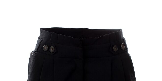 Dámske čierne šortky s gombíkmi Tommy Hilfiger