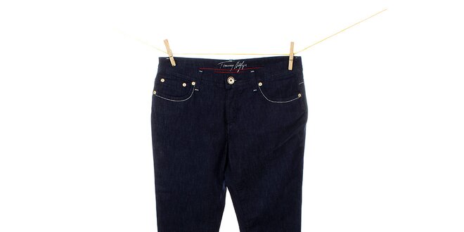 Dámske tmavo modré džínsy Tommy Hilfiger s úzkými nohavicami