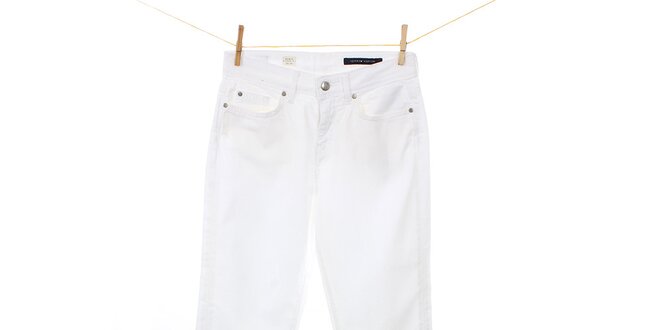 Dámske biele nohavice džínsového strihu Tommy Hilfiger