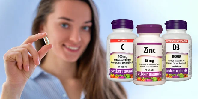 Balíček vitamínov Webber Naturals: C, D a Zinok