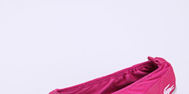 Dámske ružové textilné baleríny Lacoste
