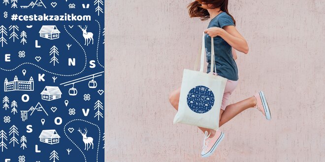 Pôvabná eko nákupná taška z kolekcie "Cesta k zážitkom"