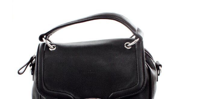 Dámska malá čierna kabelka so zámčekom United Colors of Benetton