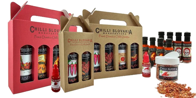 100% prírodné chilli omáčky aj darčekové sety