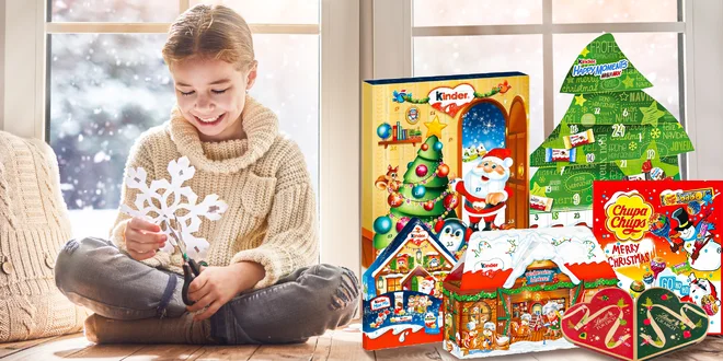 Adventné kalendáre Kinder, Lindt alebo Chupa Chups