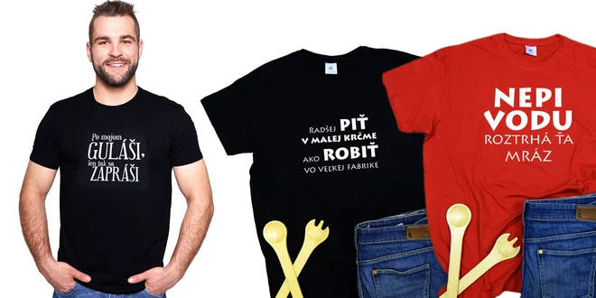 Pánske tričká s veselou potlačou