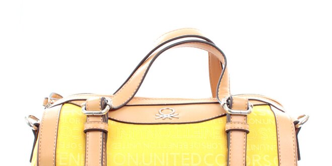 Dámska žltá kabelka s potlačou United Colors of Benetton