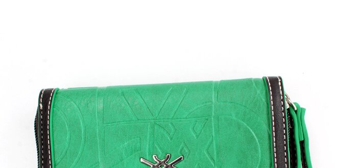 Dámska zelená peňaženka s potlačou United Colors of Benetton