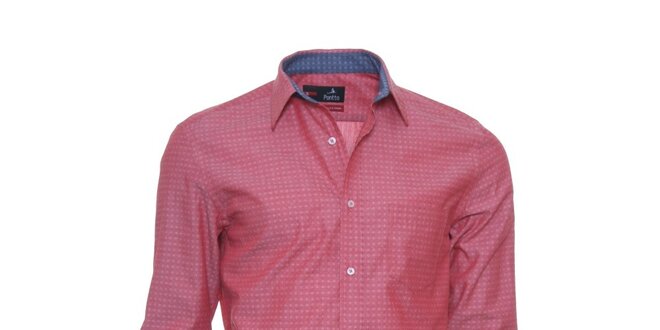Pánska korálovo červená košeľa z limitovanej kolekcie Pontto
