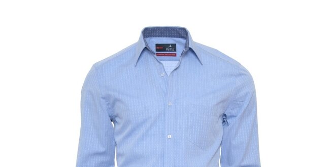 Pánska svetlo modrá košeľa z limitovanej kolekcie Pontto