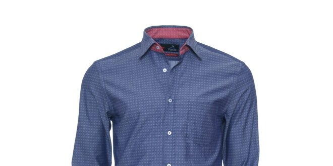 Pánska tmavo modrá košeľa z limitovanej kolekcie Pontto
