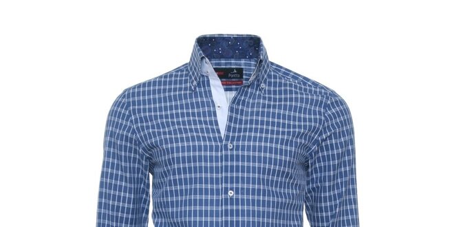 Pánska modro kockovaná košeľa Pontto