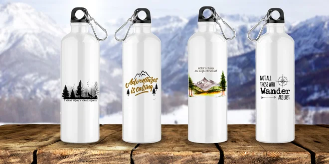 Smaltované turistické hrnčeky a fľaše