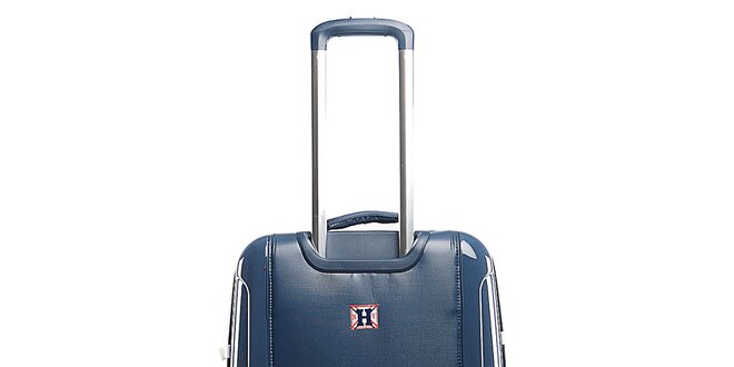 Modrý cestovný kufor na koliečkach Tommy Hilfiger