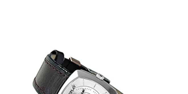Dámske analogové hodinky s čiernym remienkom Replay