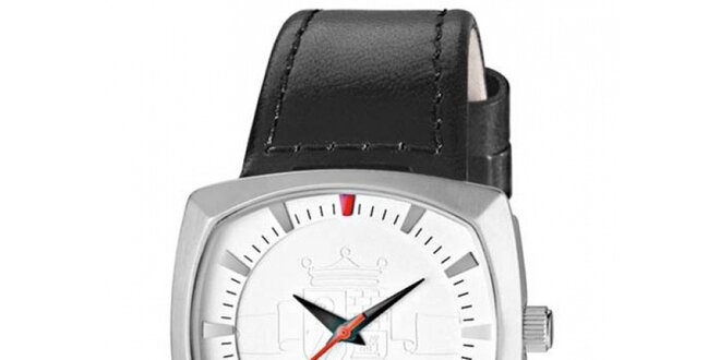 Pánske strieborné hodinky so znakom a logom Replay