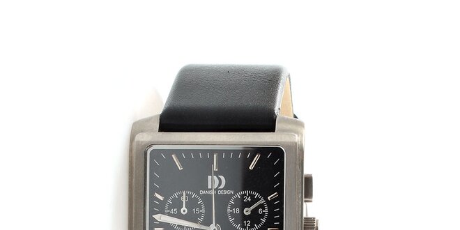 Unisexové hranaté titanové hodinky s chronometrom Danish Design
