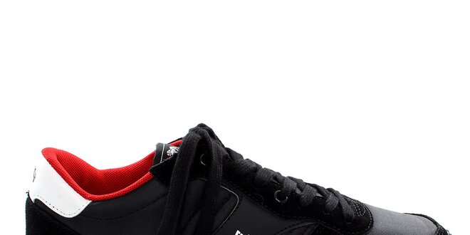 Pánske čierne tenisky s červenými detailmi Lonsdale
