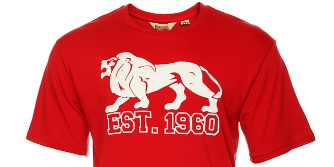 Pánske červené tričko s krátkym rukávom Lonsdale