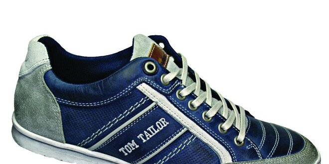 Pánske modro-šedé tenisky Tom Tailor