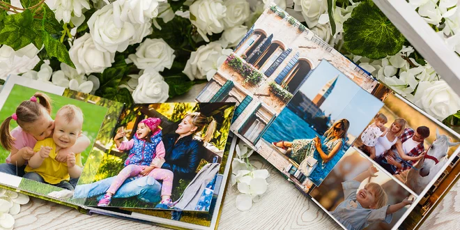 Fotoalbum s vlastnými fotografiami, rôzne rozmery a šablóny