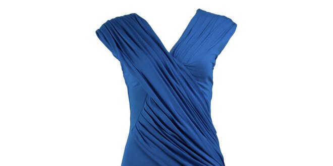 Dámske krátke modré zavinovacie šaty CeMe London