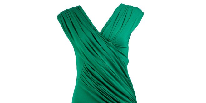 Dámske krátke zelené zavinovacie šaty CeMe London
