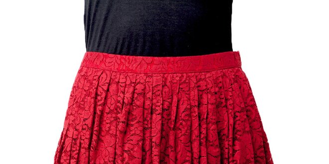 Dámska červená čipková sukňa Miss June