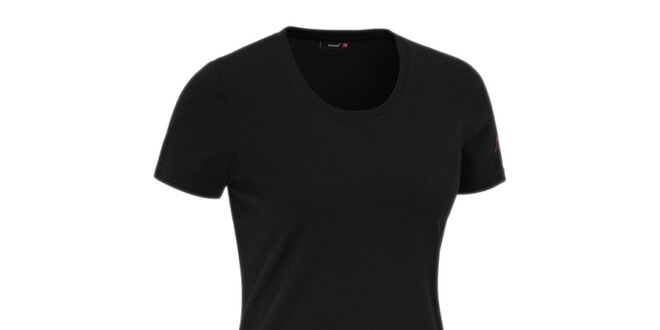 Dámske čierne funkčné tričko Maier s krátkymi rukávmi