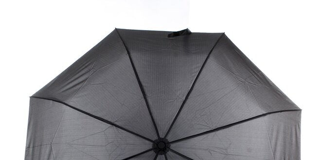 Pánsky čierny vystreľovací dáždnik s prúžkom Ferré Milano
