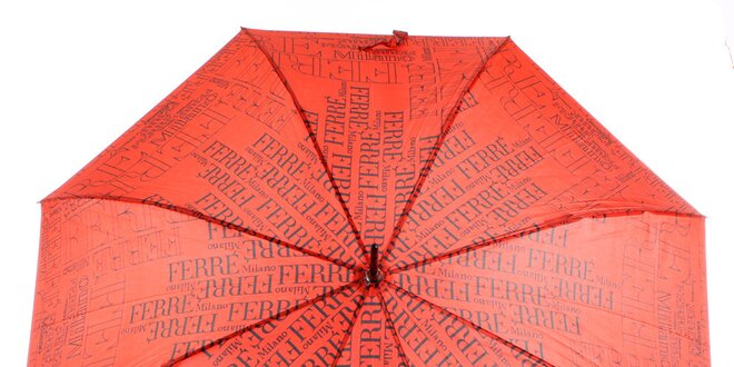 Dámsky červený dáždnik so vzorom Ferré Milano