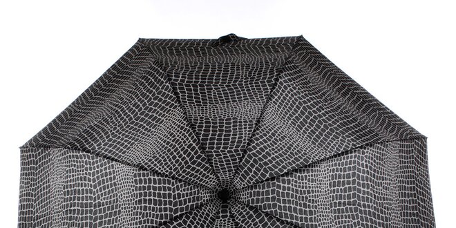 Dámsky šedo-čierny vystreľovací dáždnik Ferré Milano