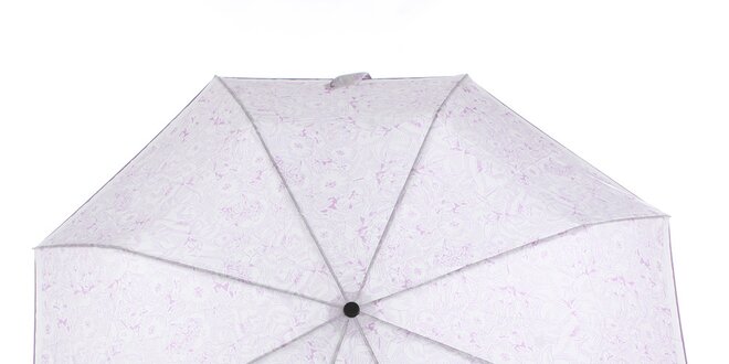 Dámsky bielo-fialový dáždnik s kvetinovou potlačou Ferré Milano