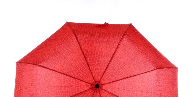 Dámsky červený dáždnik s krokodýlim vzorom Ferré Milano
