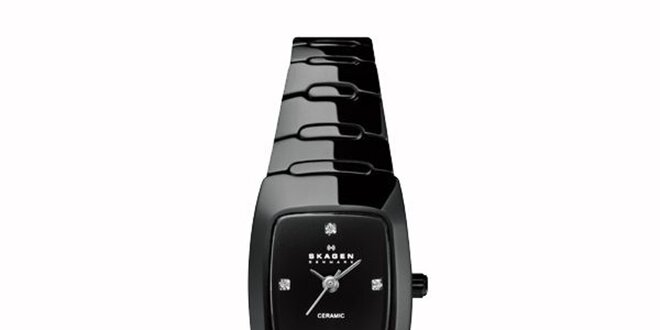 Dámske keramické hodinky Skagen čierne