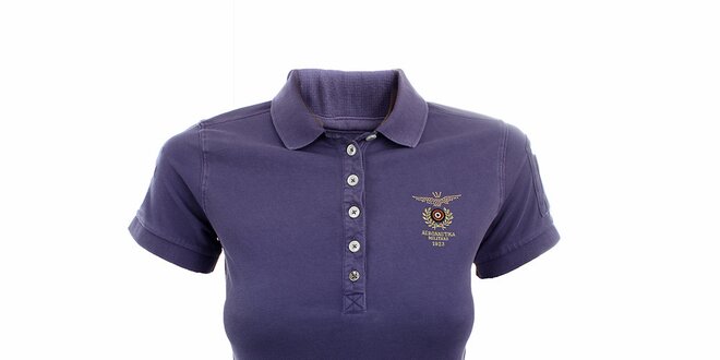Dámske fialové polo tričko Aeronautica Militare