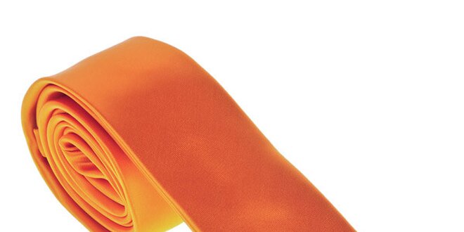Luxusná oranžová kravata Castellet Barcelona