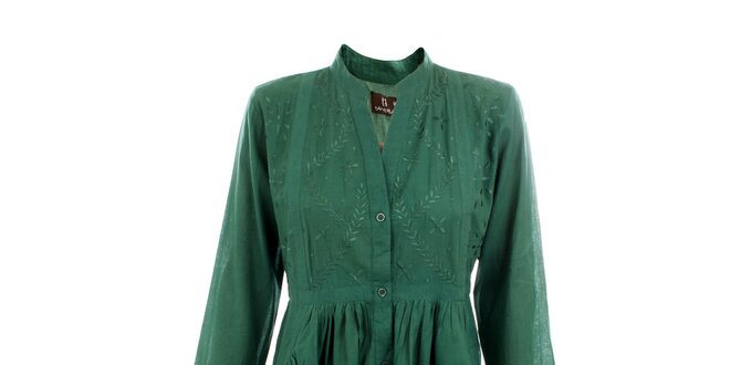 Dámske zelené košeľové šaty Tantra