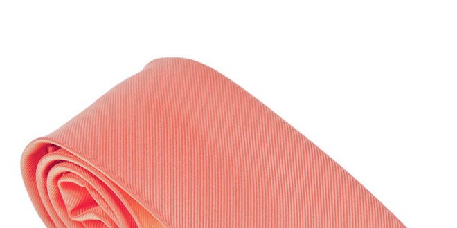 Luxusná pastelovo oranžová kravata Castellet Barcelona