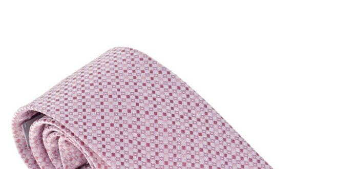 Luxusná ružová kravata s detailami Castellet Barcelona