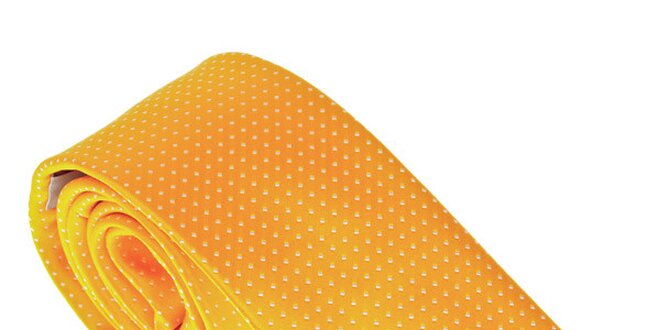 Luxusná žltá kravata Castellet Barcelona