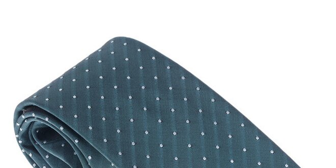 Luxusná modro - zelená kravata s detailami Castellet Barcelona